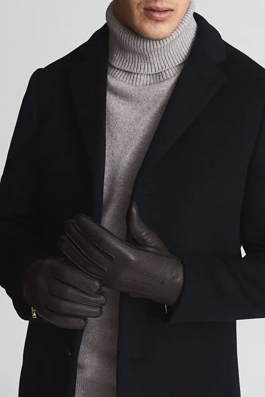 Femmes Beau Stockholm Gants | Iowa - Gants En Cuir Iowa Chocolat, M