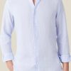 Hommes Luca Faloni Chemises | Chemise En Lin Versilia Bleu Ciel