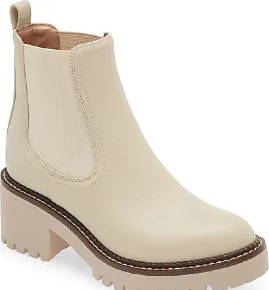 Femmes 42 pièces d'or Bottes | Mia Chelsea Lug Boot En Bouleau Ivoire Chez Nordstrom, Taille 10