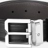 Hommes Ferragamo Ceintures | Ceinture En Cuir Noire 35 Mm