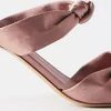 Femmes Amina Muaddi Mules | Mules En Satin A Brides Nouees