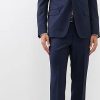 Hommes Paul Smith Costumes | Zegna - Costume A Simple Boutonnage En Laine Melangee - Homme - Marine Fonce