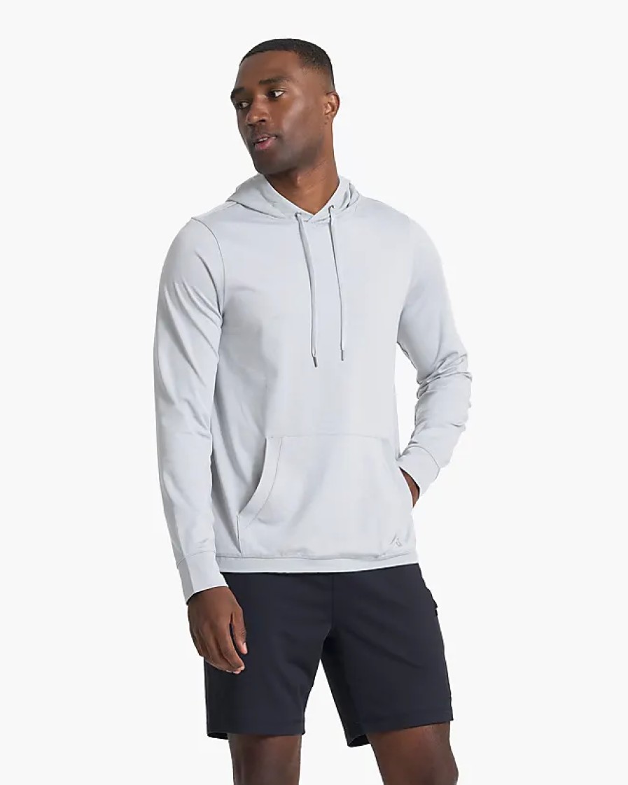 Hommes Vêtements Vuori Chandails | Sweat A Capuche Sunday Element | Platine Bruyere | Petit