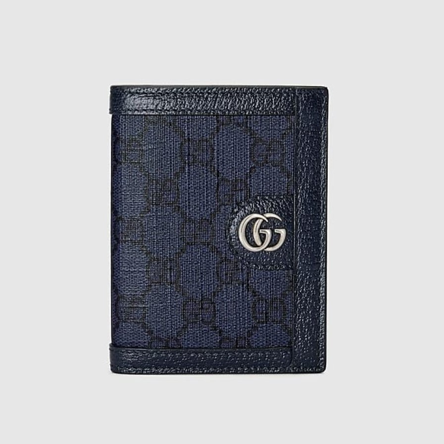 Hommes Mont blanc Portefeuilles | Portefeuille Ophidia Gg, Bleu, Toile Gg