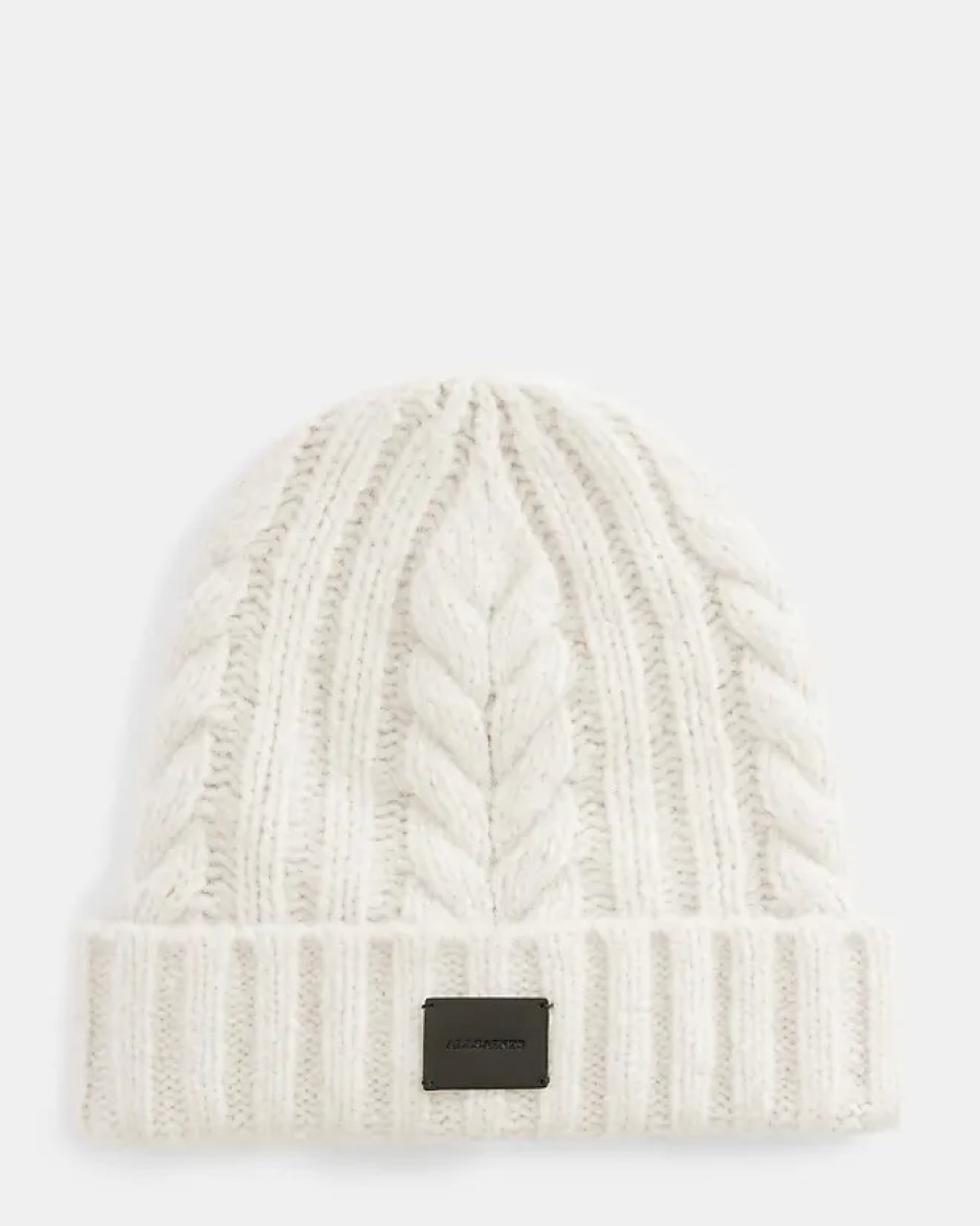 Femmes Tous les saints Chapeaux D'Hiver | Bonnet En Laine Melangee En Tricot Torsade Kim