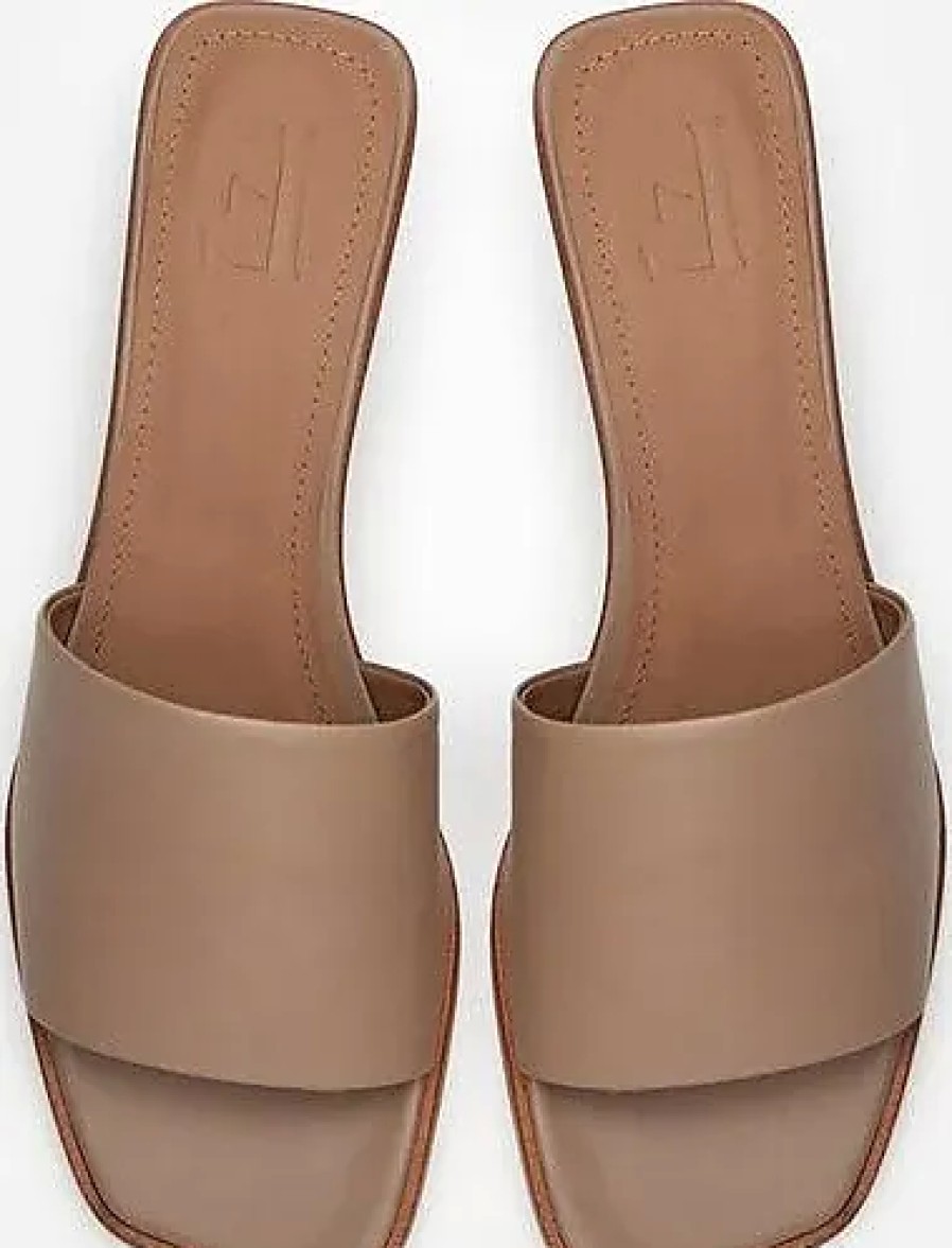 Femmes Totem Mules | Jody Cuir Beige