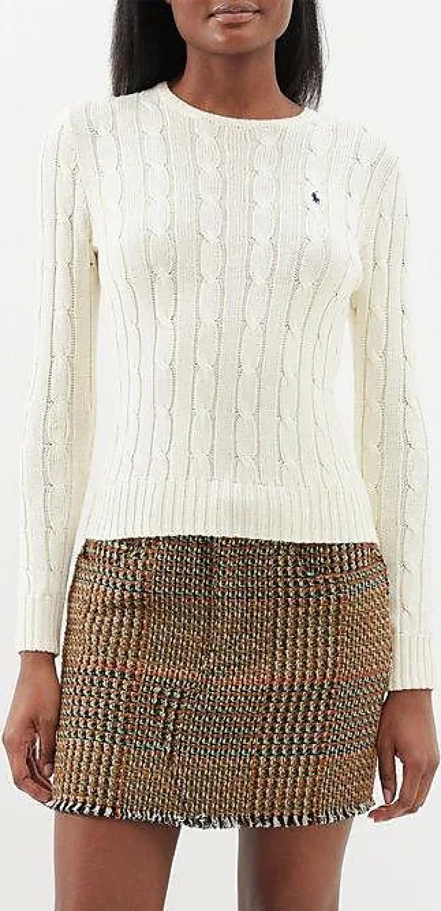 Femmes Max Mara Chandails | Pull En Coton Tricote Torsade Julianna