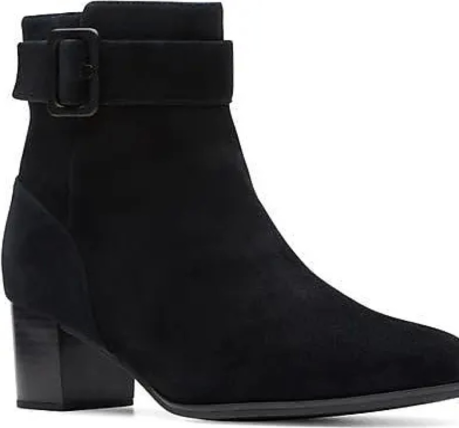 Femmes Flatté Bottines | Clarks(R) Bottines Impermeables A Boucle Loken En Noir Sde Chez Nordstrom, Taille 9,5