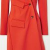 Femmes Boden Manteaux | Manteau Asymetrique En Serge Stretch - Rouge - Fr34,Fr36,Fr38,Fr40,Fr42,Fr44