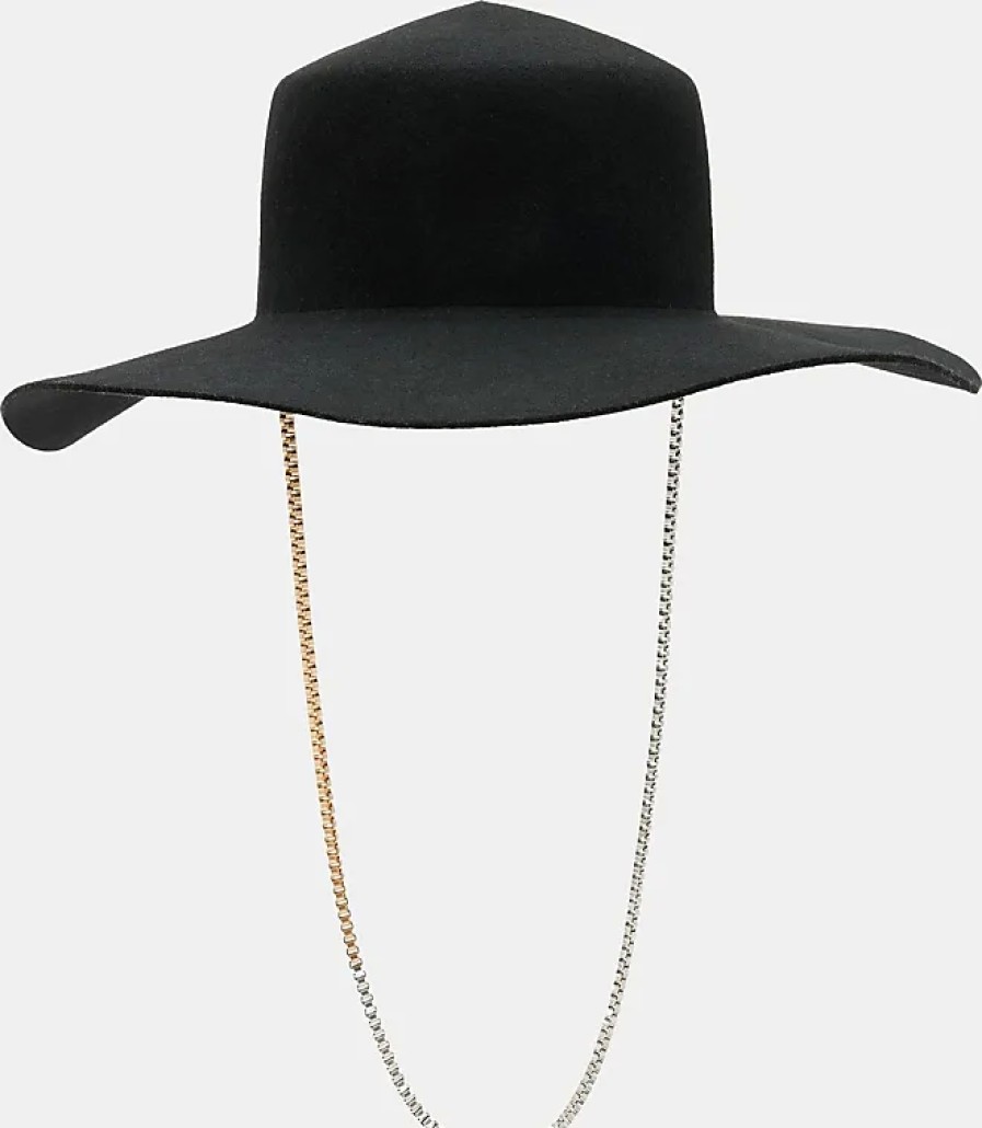 Femmes Yohji Yamamoto Chapeaux | Chapeau Bolero En Laine A Sangle En Chaine Mila