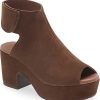 Femmes Michael Kors Chaussures A Semelles Compensees | Sandale A Talon Bloc Gabby En Daim Chocolat Chez Nordstrom, Taille 6