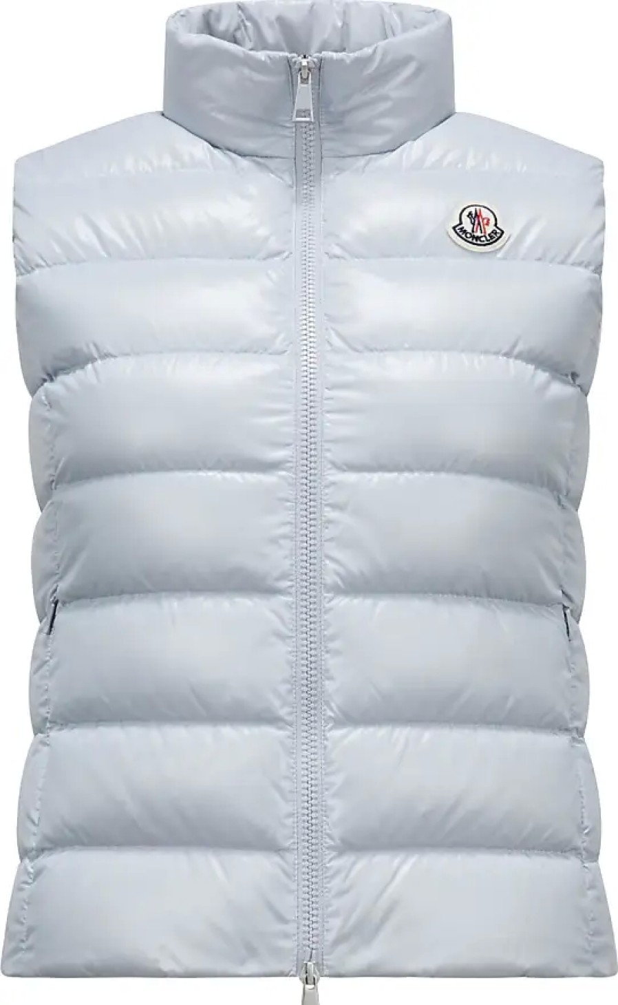 Femmes Moncler Gilets | Ghany Doudoune Gris Taille 4