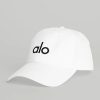 Femmes Alo Yoga Casquettes | Casquette Hors Service En Blanc Brillant/Noir