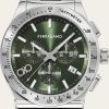 Femmes Plein Sport Montres | Montre Homme Ferragamo 1927 Chrono Acier/Vert