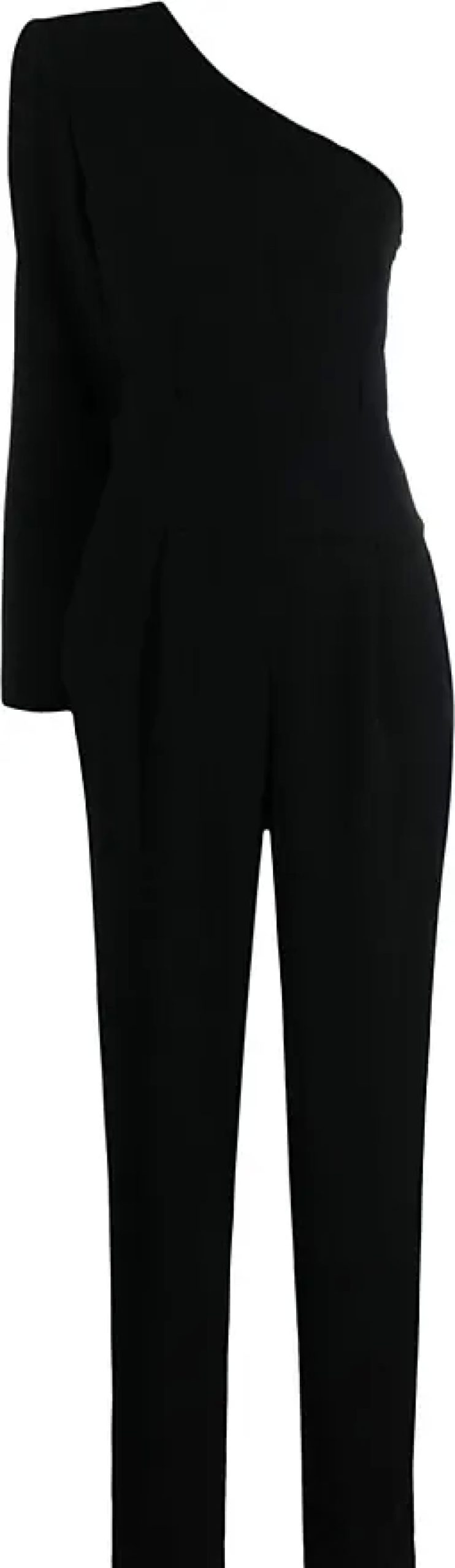 Hommes Reiss Combinaisons | Combinaison Jambe Droite A Une Epaule - Femme - Viscose/Polyester/Coton - 36 - Noir