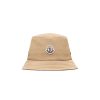 Femmes Moncler Chapeaux | Chapeau Bob En Coton Beige Taille S