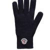 Hommes Moncler Gants | Gants En Laine Bleu Taille L