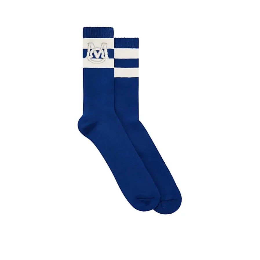 Hommes Peper Harow Sous-Vetement | Chaussettes Monogram Bleu Taille M