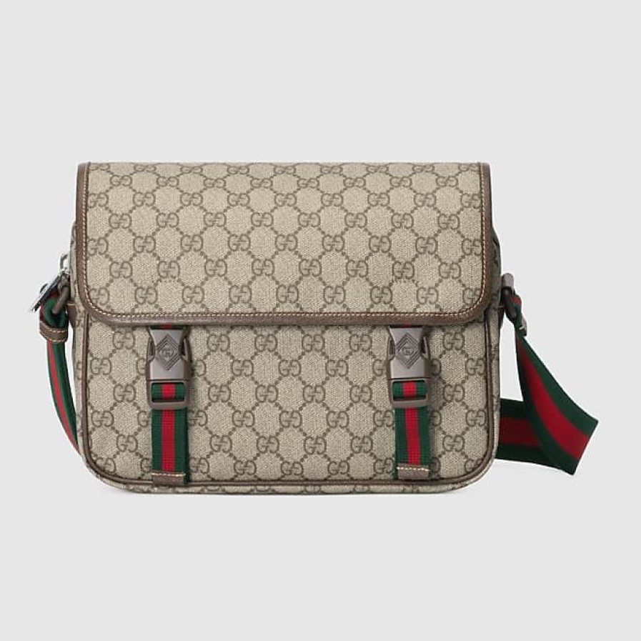 Hommes Gucci Sacs | Sac Messager Gg, Beige, Toile Gg