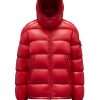 Femmes Moncler Vestes | Doudoune Courte Maire Rouge Taille 0