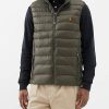 Hommes Moncler Gilets | Gilet Matelasse Pliable A Logo Brode