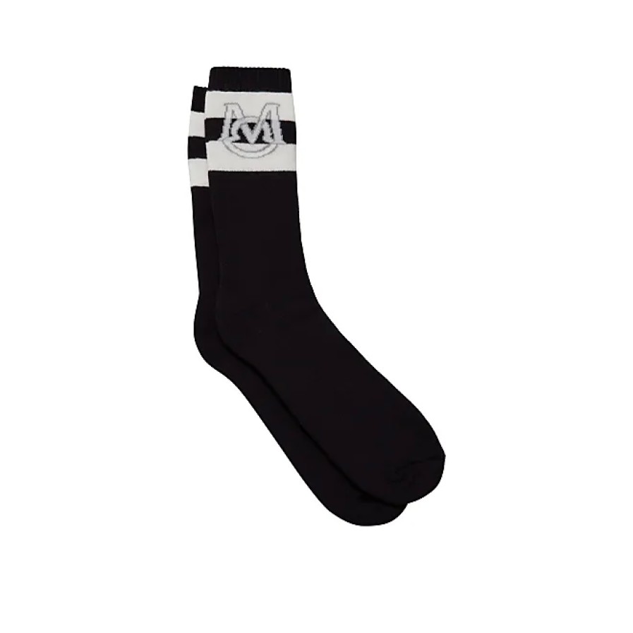 Hommes Alo Yoga Sous-Vetement | Chaussettes Monogram Noir Taille L