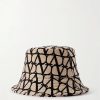 Femmes Moncler Chapeaux | Chapeau Bob En Toile-Jacquard Valentino Garavani - Noir - S,M,L