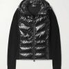 Hommes Moncler Vestes | Veste En Duvet Matelassee A Finitions Polaires - Noir - X Small, Small, Medium, Large, X Large