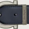 Hommes Boden Ceintures | Ceinture Gancini Reversible Et Ajustable Homme Bleu Marine/Noir Taille 105Cm