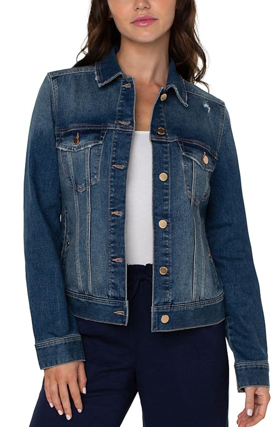 Femmes Liverpool Los Angeles Vestes | Veste En Jean Classique Liverpool