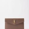 Femmes Prada Sacs | Pochette En Cuir Graine Uptown Ysl-Plaque