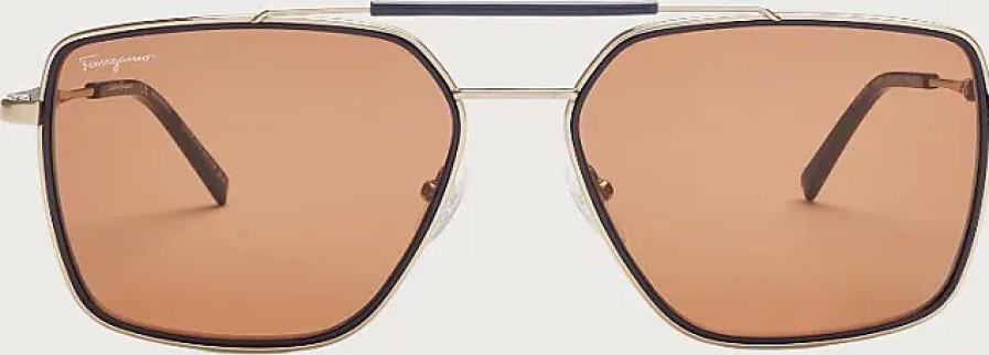 Femmes Longchamp Des Lunettes De Soleil | Lunettes De Soleil Homme Or/Bleu