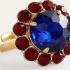 Hommes Innovations en matière de marques Bijoux | Bague Fleur Ornee Rouge/Bleu Femme Boden