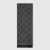 Femmes Moncler Echarpes | Echarpe Tricotee A Motif Jacquard Gg, Gris, Laine