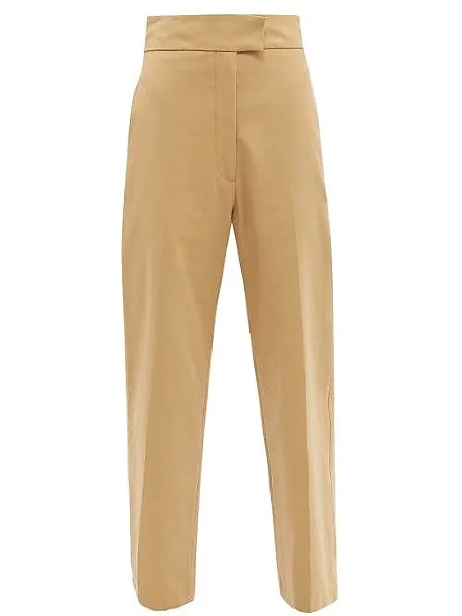 Hommes Chiffon et os Pantalon | Pantalon Taille Haute A Jambe Fuselee En Coton