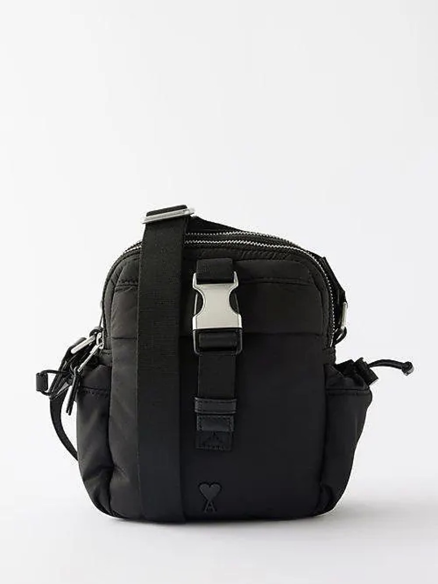 Hommes Carhartt Travail en cours Sacs | Ami - Sac A Bandouliere En Toile Avec Logo Ami De Coeur - Hommes - Noir