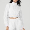 Femmes Tommy Bahama Chandails | Haut Court A Fermeture Eclair 1/4 Alumni En Blanc, Taille : Large