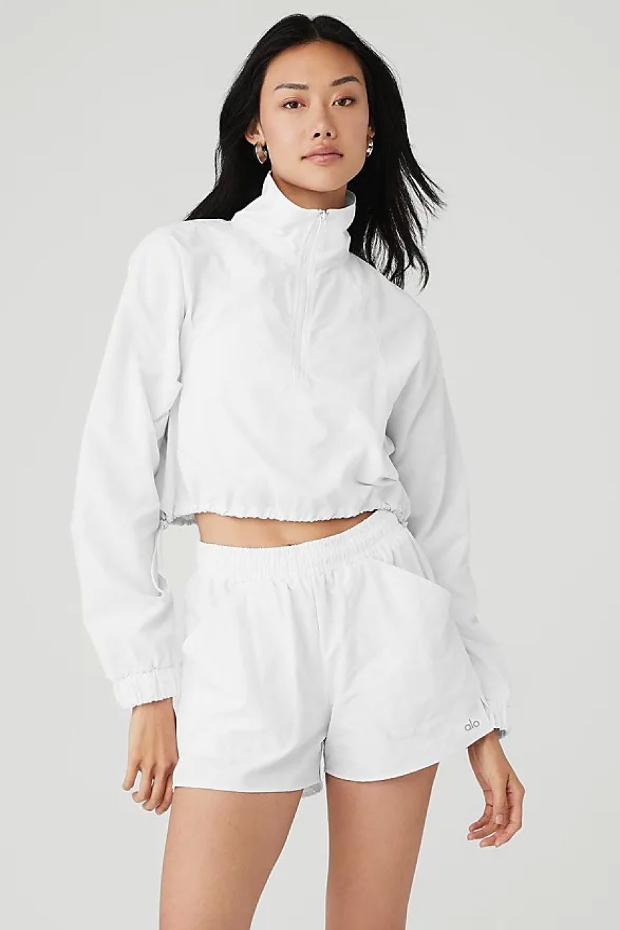 Femmes Tommy Bahama Chandails | Haut Court A Fermeture Eclair 1/4 Alumni En Blanc, Taille : Large