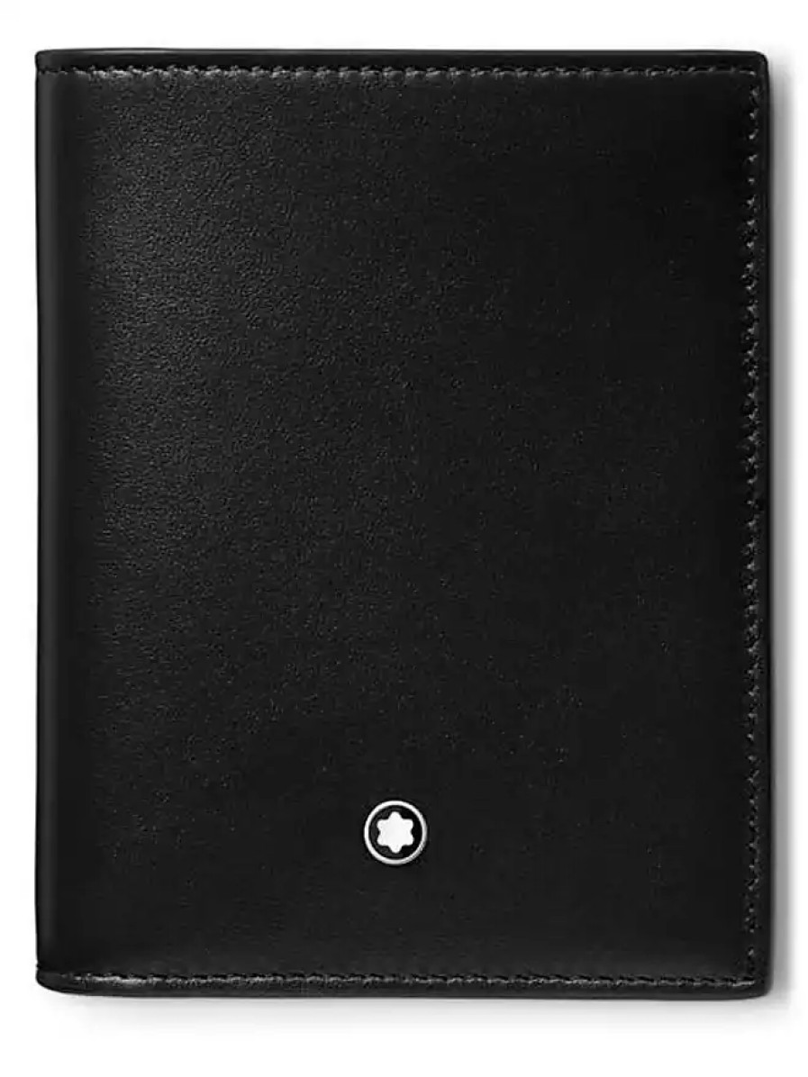 Hommes Mont blanc Portefeuilles | Portefeuille Compact En Cuir Meisterstuck En Noir Chez Nordstrom