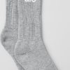 Hommes Alo Yoga Sous-Vetement | Chaussettes Retro En Gris Chine Athletique/Blanc, Taille : Medium