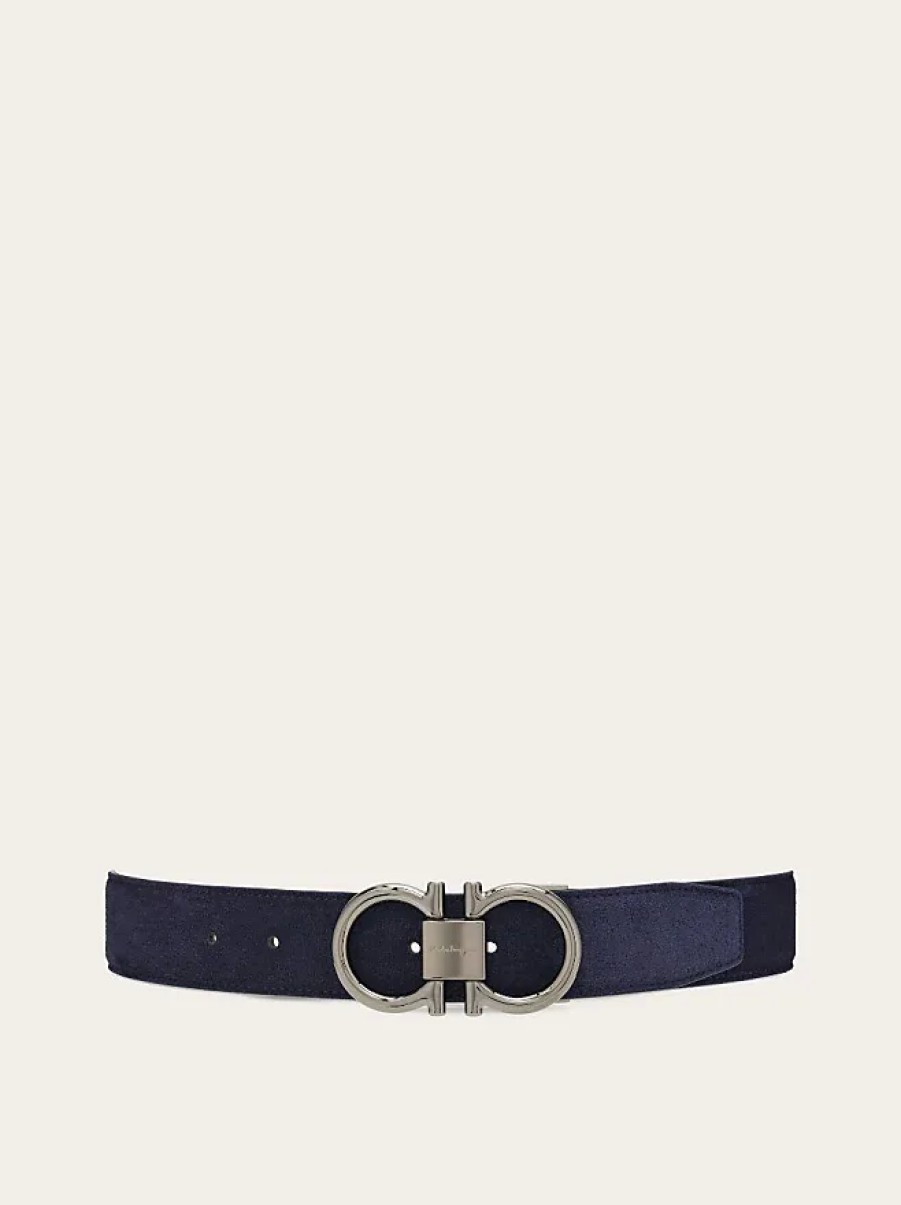 Hommes Boden Ceintures | Ceinture Gancini Ajustable Homme Bleu Marine Taille 105Cm