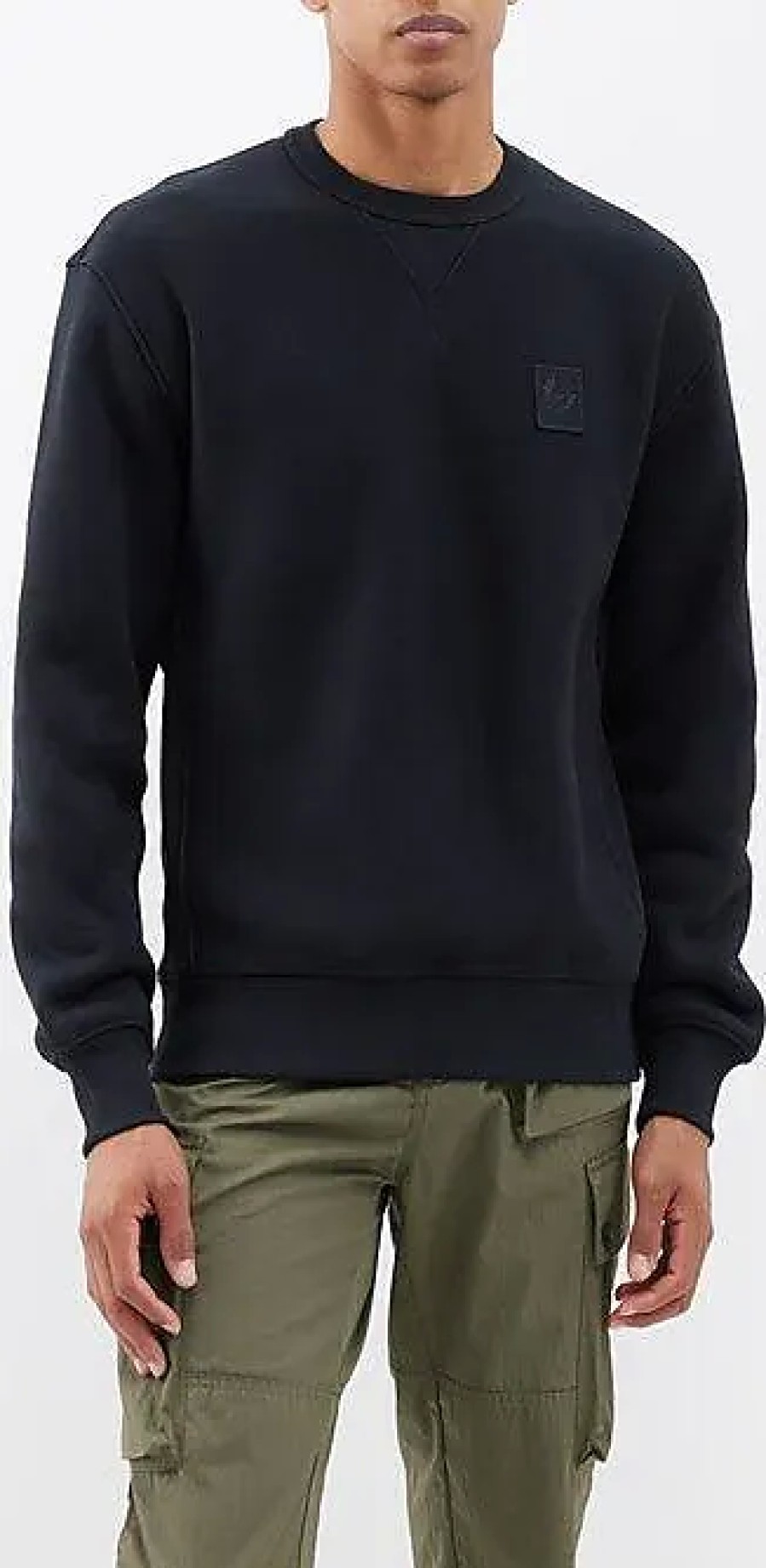 Hommes J. Lindeberg Chandails | Sweat-Shirt En Jersey De Coton A Patch Logo Hockley