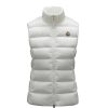 Femmes Moncler Gilets | Ghany Doudoune Blanc Taille 2