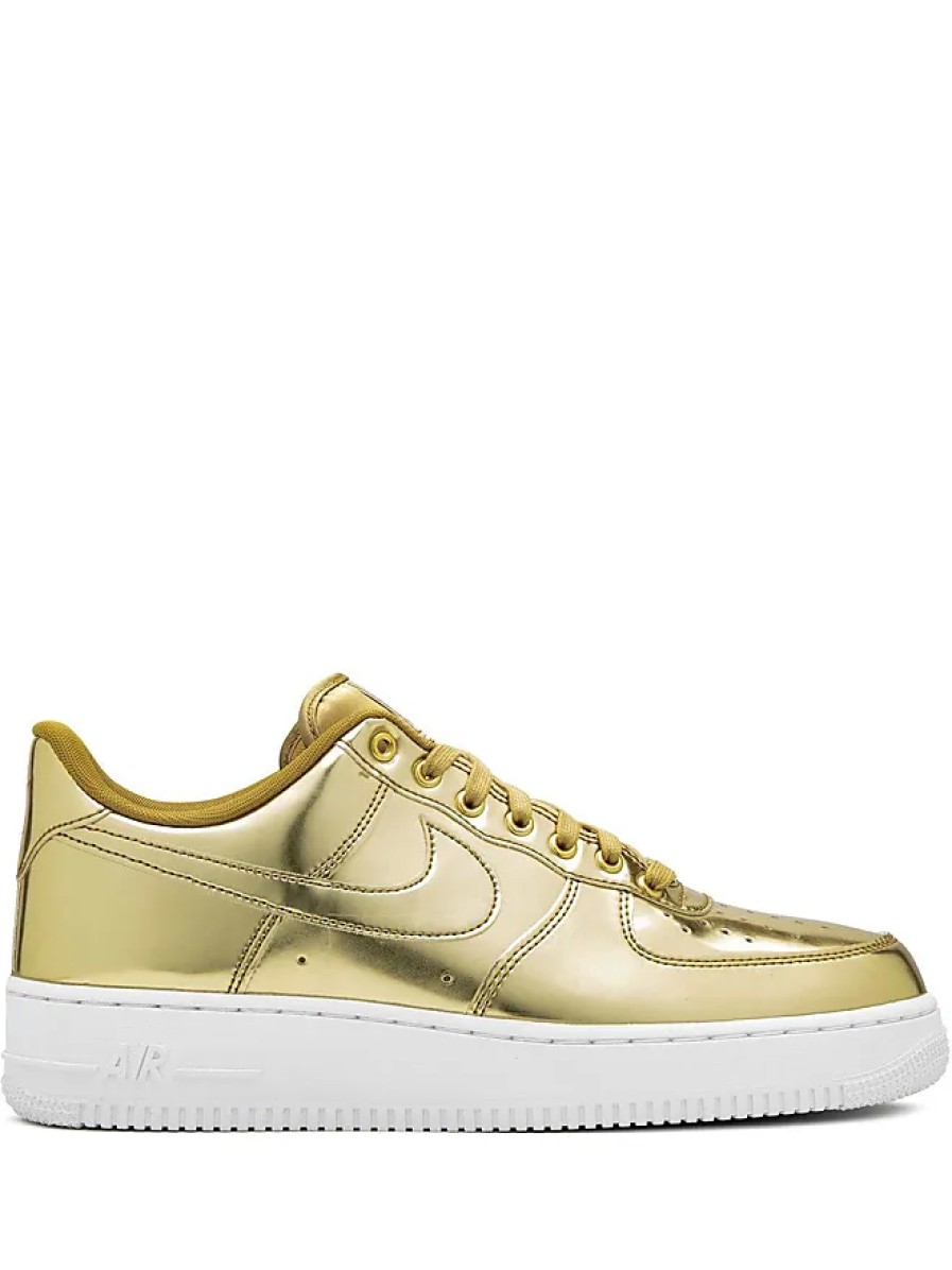 Femmes Loewe Chaussures D'Ete | Baskets Air Force 1 Sp Metallic Gold - Femmes - Polyamide/Caoutchouc/Polyurethane Thermoplastique (Tpu) - 16,5