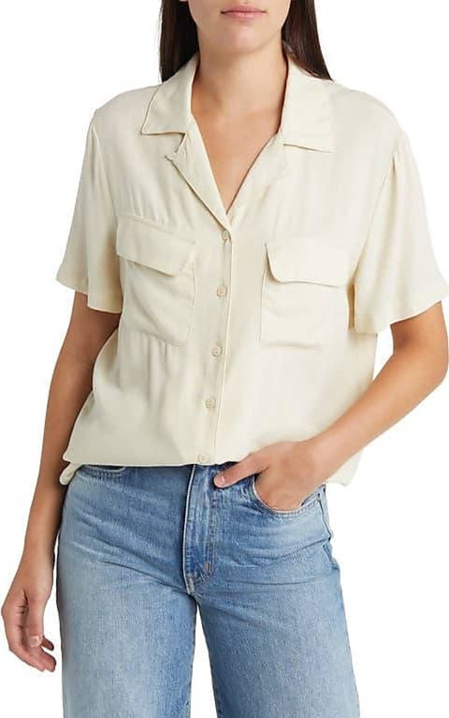 Femmes Étro Chemises | Chemise De Camp Utilitaire En Colombe Ivoire Chez Nordstrom, Taille Xx-Small