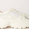 Femmes Reebok Baskets | Semelle Exterieure En Coton Pour Femme : Baskets Epaisses Pour L'Automne/Hiver, Taille Femme-Sneakers-S, En Couleur Blanc Casse/Blanc