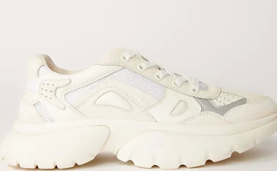 Femmes Reebok Baskets | Semelle Exterieure En Coton Pour Femme : Baskets Epaisses Pour L'Automne/Hiver, Taille Femme-Sneakers-S, En Couleur Blanc Casse/Blanc