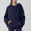 Femmes Sonia Rykiel Chandails | Sweat-Shirt A Capuche Scholar Dans Bleu Marine, Taille: Moyen | Alo Yogaae