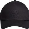 Femmes Moncler Casquettes | Casquette De Baseball Avec Logo Brode, Noir, Taille Unique