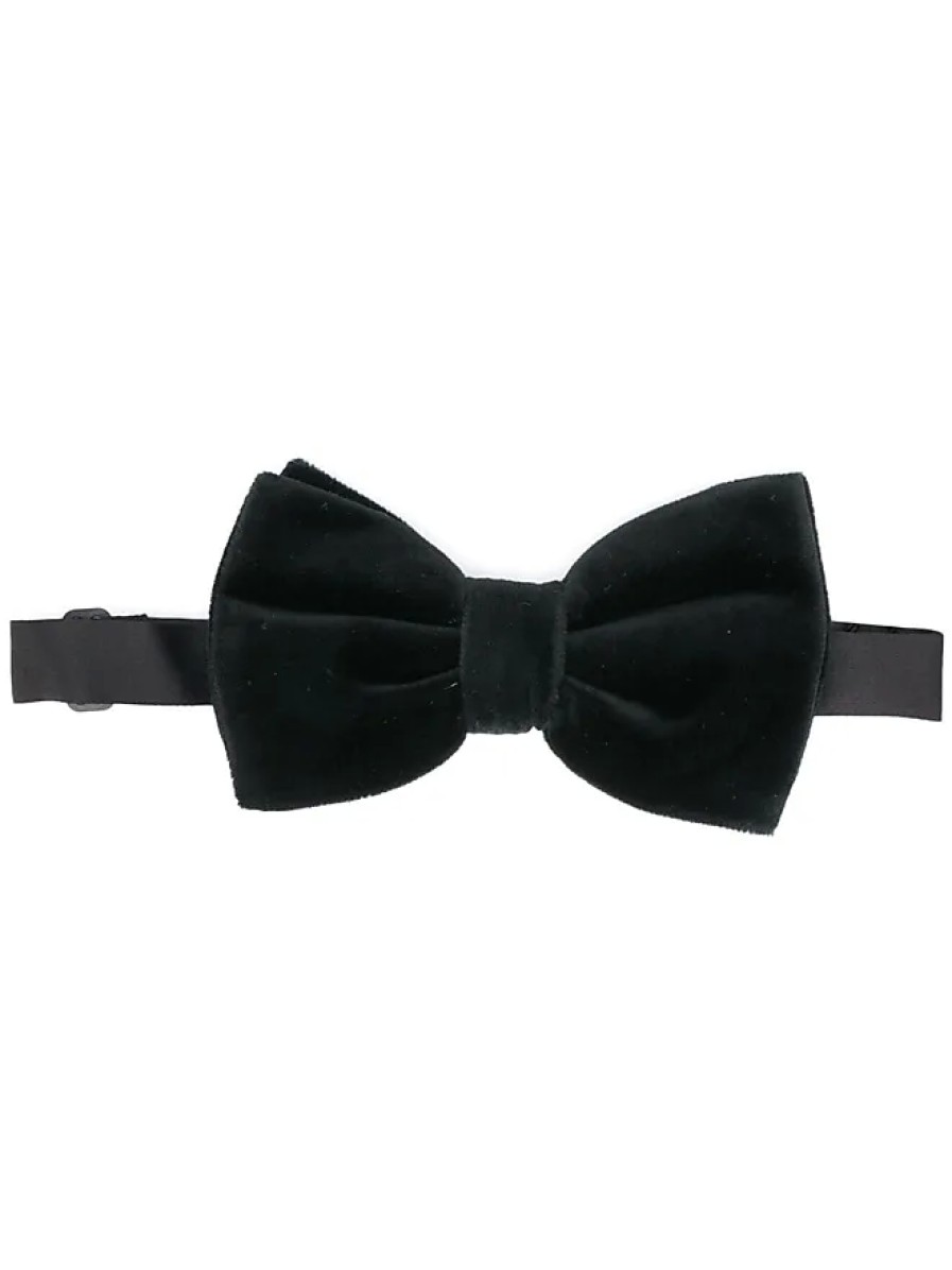 Hommes Reiss Noeuds Papillon | Noeud Papillon En Velours - Homme - Soie/Coton - Taille Unique - Noir